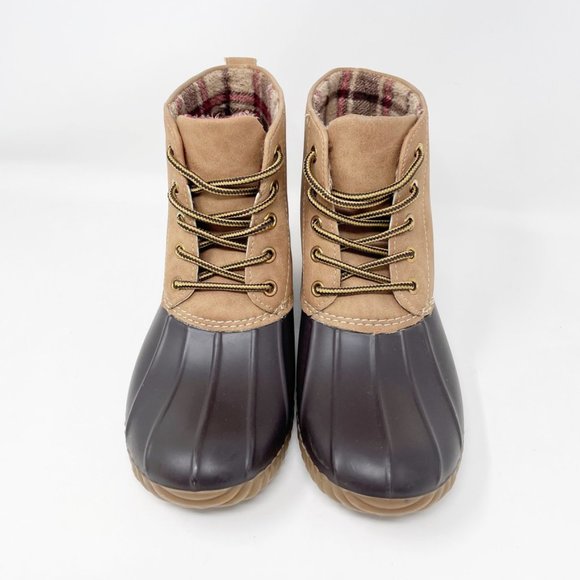 Henry Ferrera Womens Tan Lace up Snow Duck Boots Size 7 - Picture 4 of 10